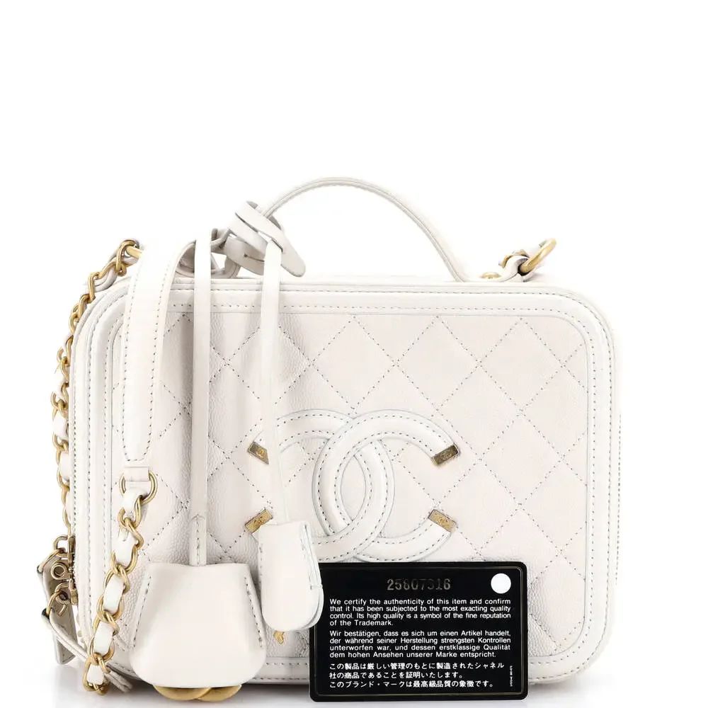 Chanel Filigree Vanity Case Quilted #258781C44B - Picture 2 of 9